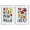 Stupell Industries Scandinavian Wild Flowers 2pc Framed Print Under Glass Set, design by Annabelle Hall